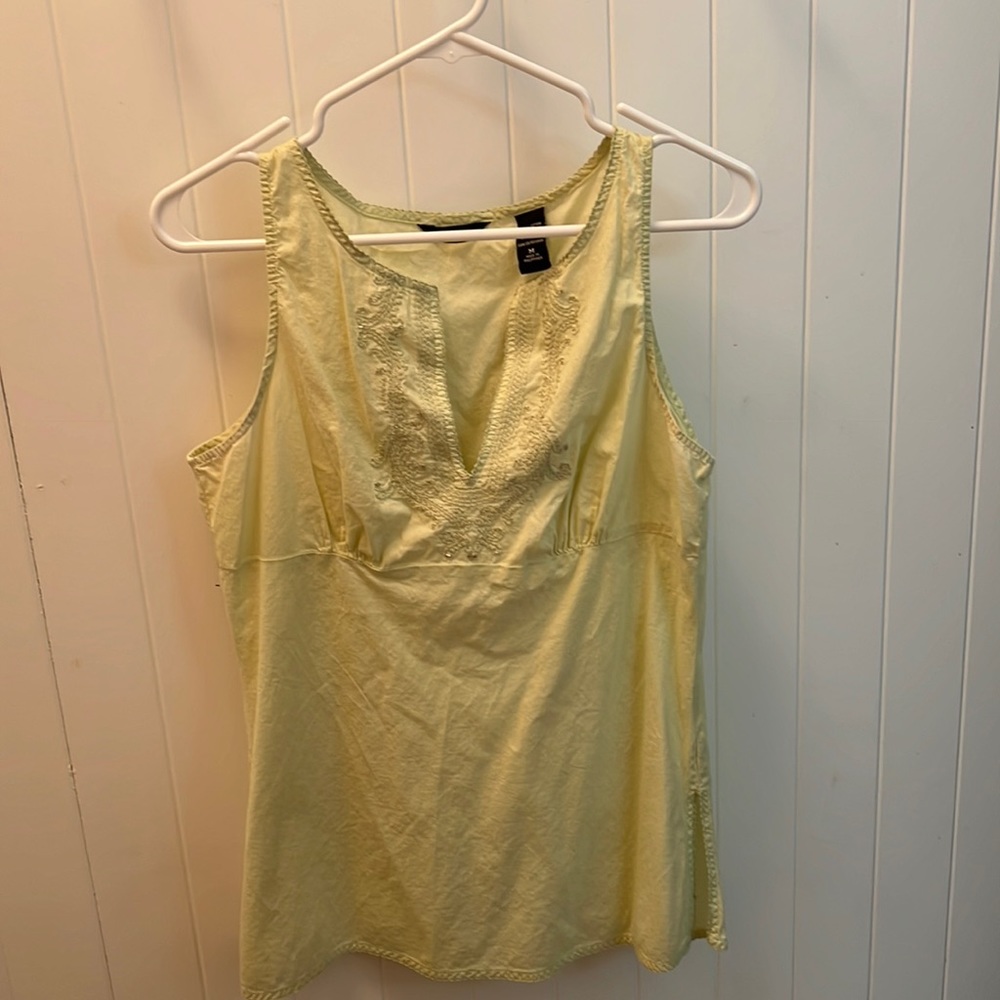 Sleeveless top with embroidery detail